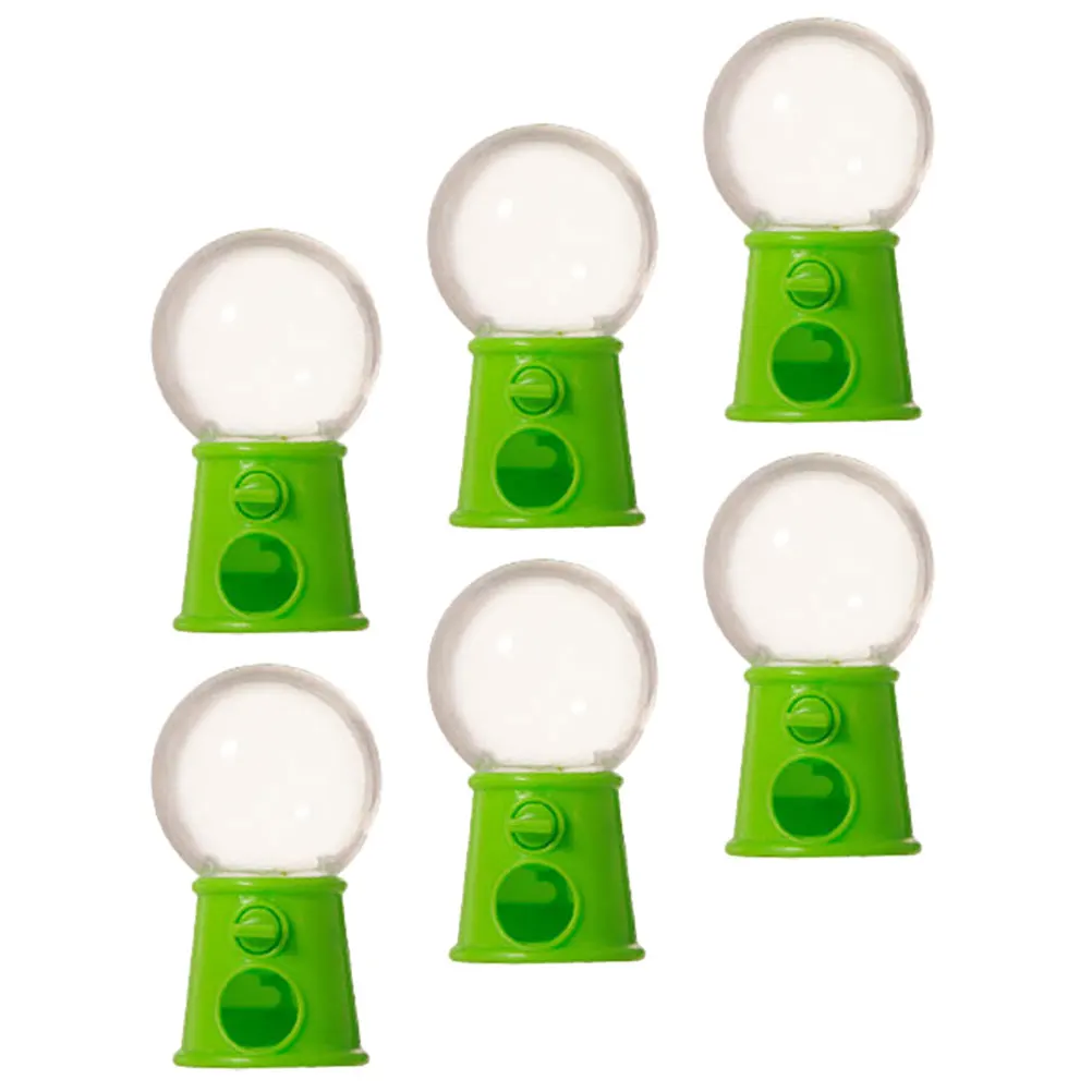 

6 Pcs Candy Machine Mini Kids Dispenser Twisting Light Green Small Gumballs Child Gift Toy Hand Eye Coordination Plaything