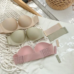 Invisible Strapless Women's Bralette Sexy Underwear Push Up Bras Soft and Comfortable Wireless Lingerie Seamless AB Cup Bralette