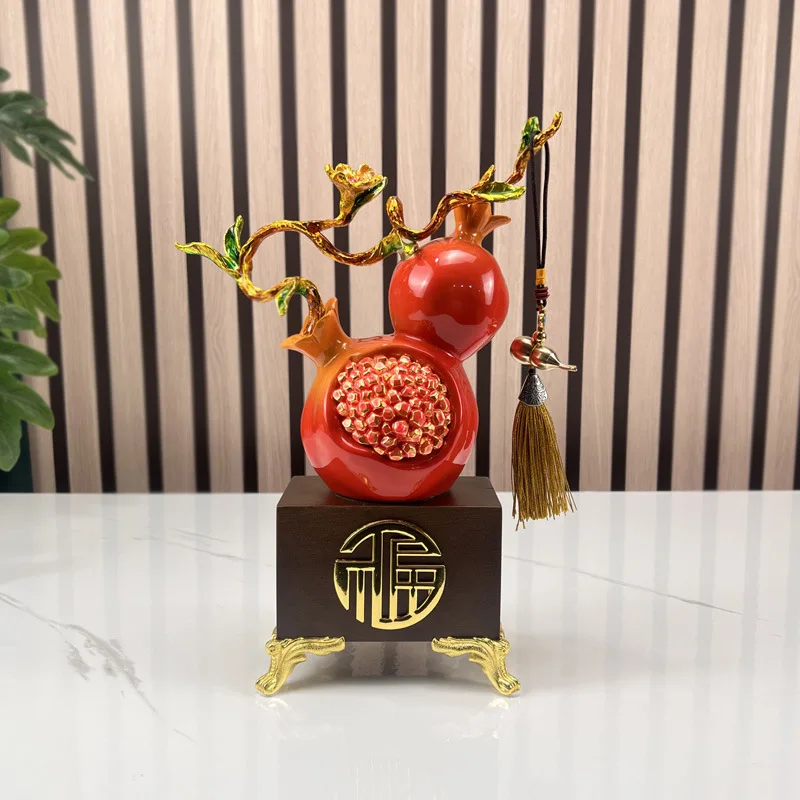 

PYH luxury Duozi Duofu pomegranate ornament new Chinese creative entrance decoration ornament wedding gift