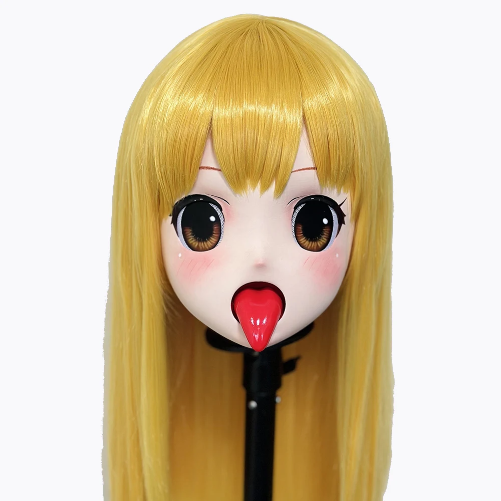 

(STK011) Stock PLA Material Full Head Lockable Crossdress Male to Female Japanese Cartoon Anime Game Character Kigurumi Mask