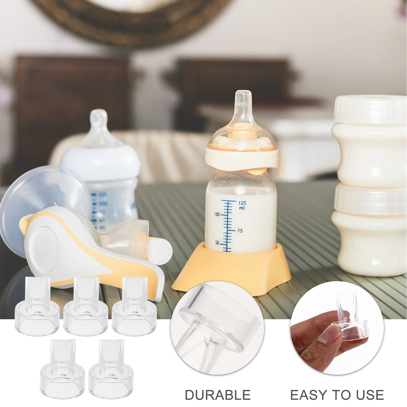 Silicone Breast Pump Valve, Acessórios, Bombas de leite e válvulas, 5 pcs