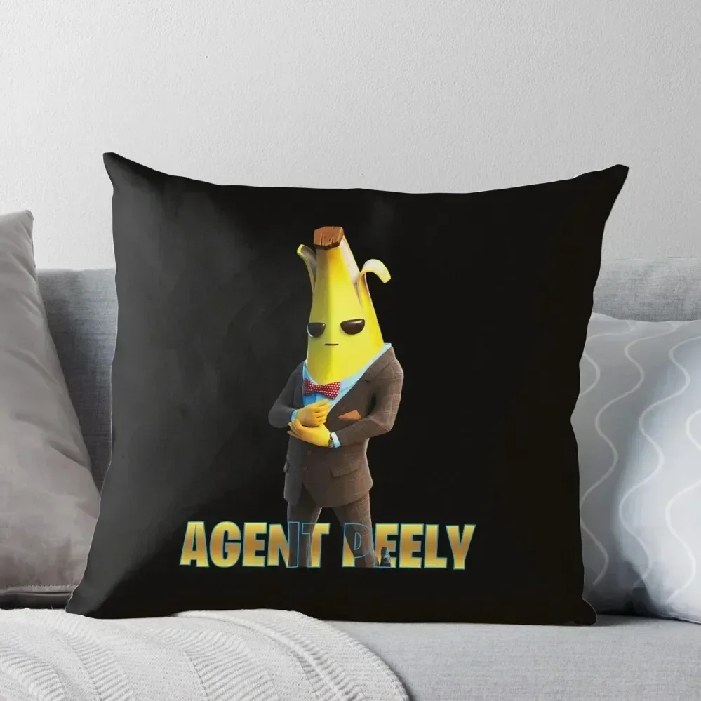 Agent Peely Throw Pillow Custom Cushion Photo Room decorating items Christmas Throw Pillows Covers Sofa Pillow Cover pillow