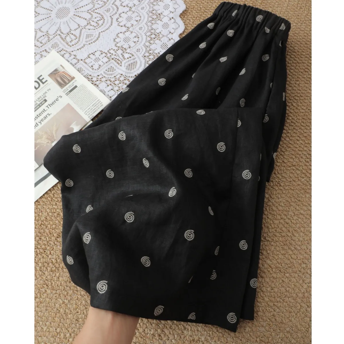 New Chinese Style Retro Abstract Print Halter Sleep Dress Women's Summer plus Size High-End Feeling Home Skirt Asymmetrical A...