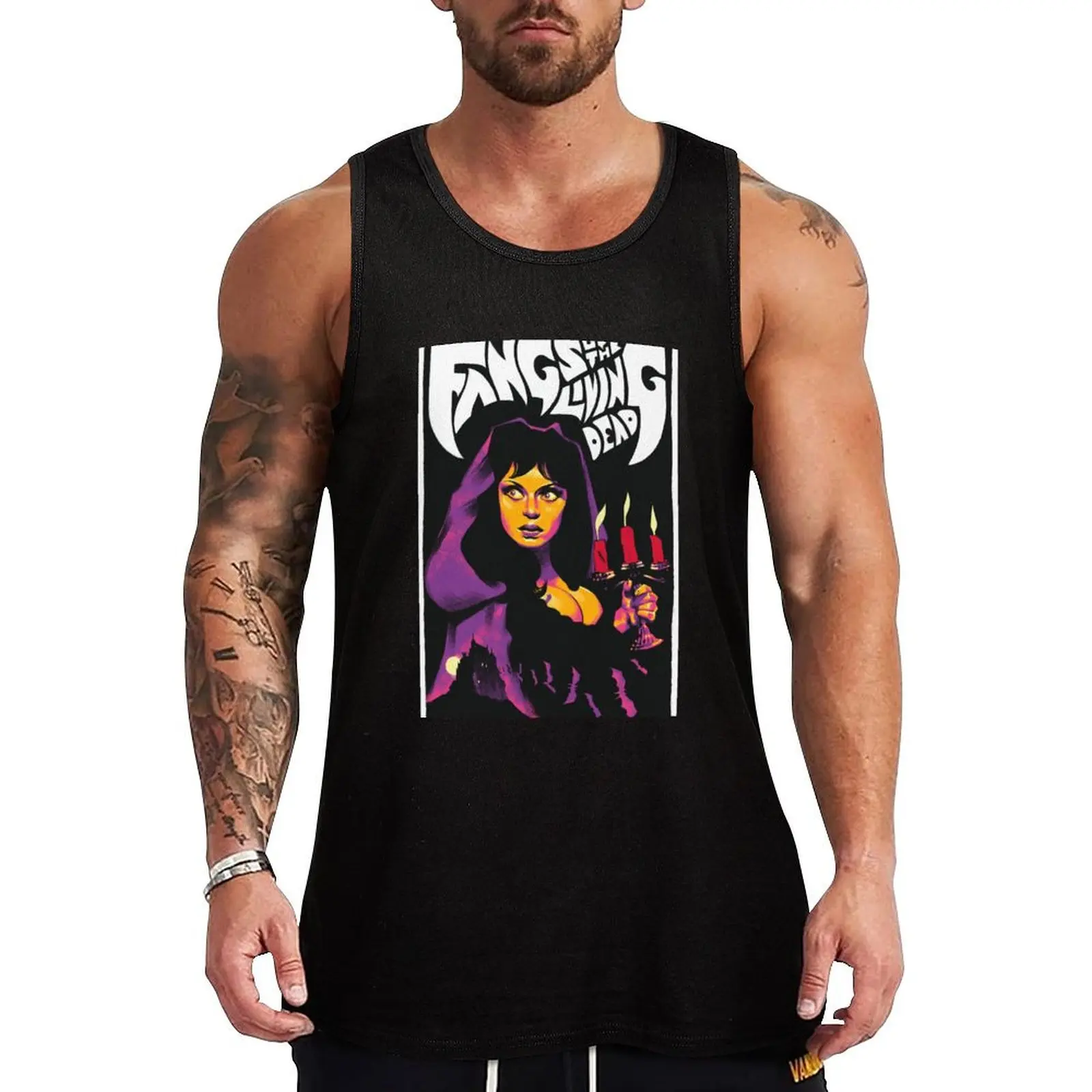 Fangs of the Living Dead / Malenka Movie Art Tank Top Workout Running Tank Top Lightweight Breathable Wear