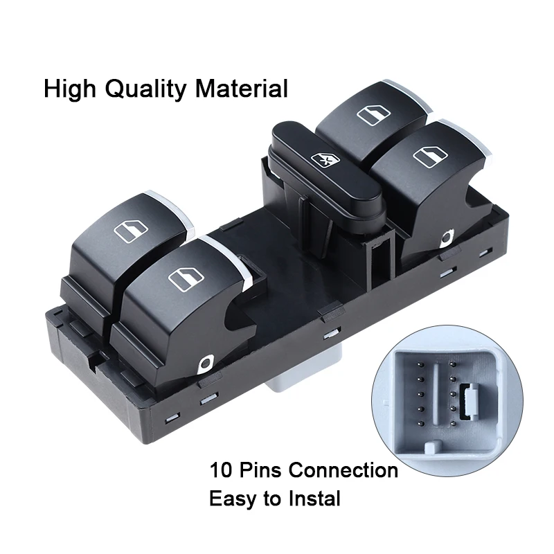 New Power Window Switch For VW Touran Tiguan Passat B6 B7 CC Golf Mk5 MK6 Jetta III AMAROK 5ND959857 5K4959857 5ND959855
