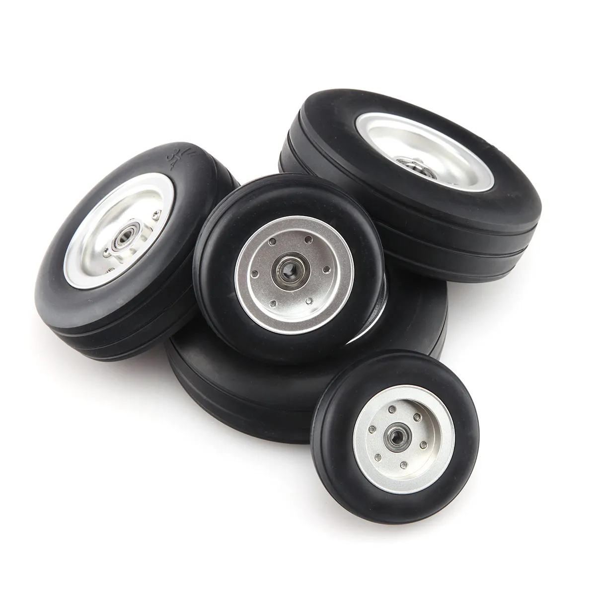 1Pc Rubber Wheels with Aluminum Hub For RC Model 2\'\'/2.25\'\'/2.75\'\'/3\'\'/3.75\'\'/4\'\'