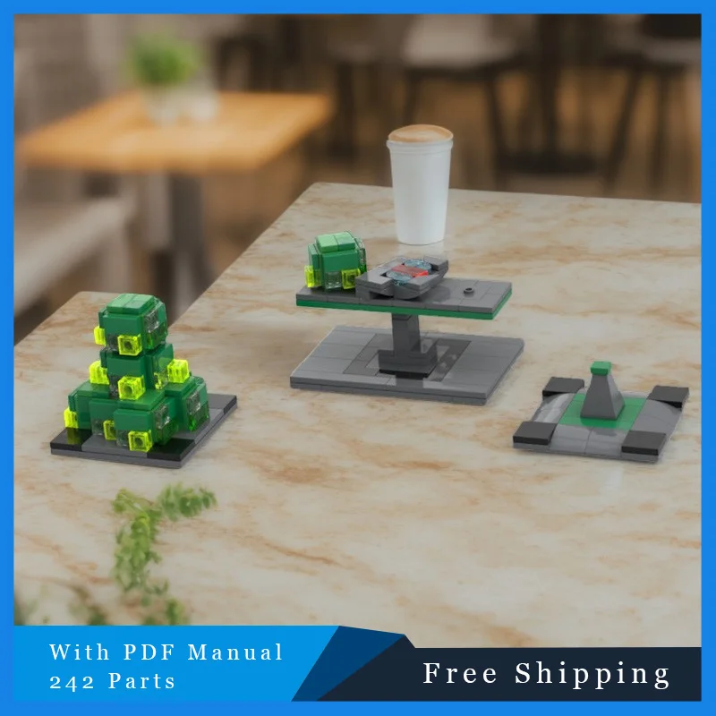 242 ELEMENTY Popularny Model Budynku z Epoki Starożytności, Motyw Głębokiego Morza, Skałka Filmowa i Telewizyjna, Klocki Konstrukcyjne, Prezent Urodzinowy dla Dzieci, Zrób To Sam