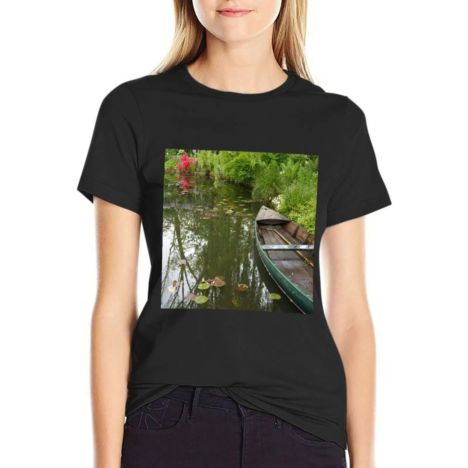

Monets Garden 3 T-Shirt Female clothing blanks customs tops for Women