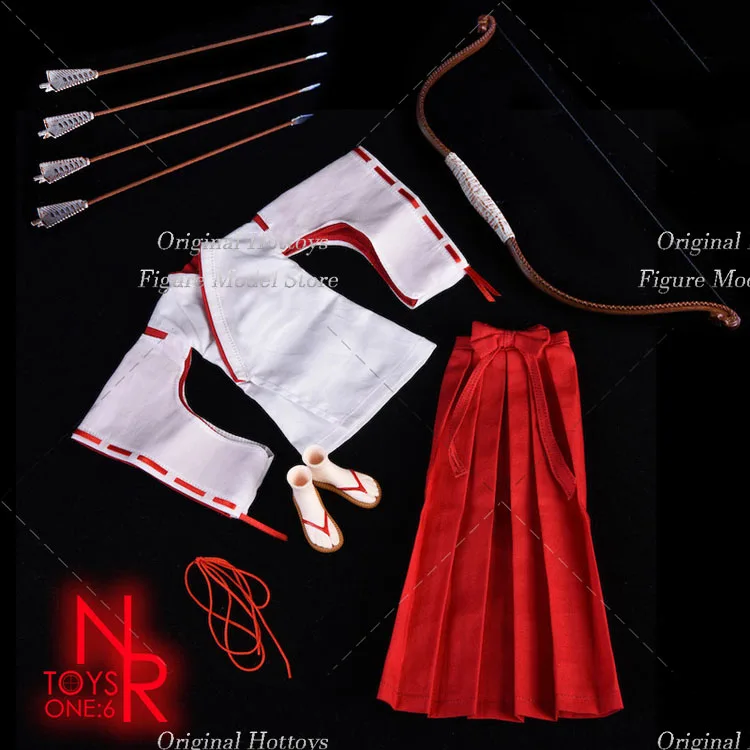 NRTOYS NR20 1/6 Scale Female Soldier Kikyo Witch Dress Clothes With Bow  Arrow Set Fit 12-inches Action Figure Model Toys