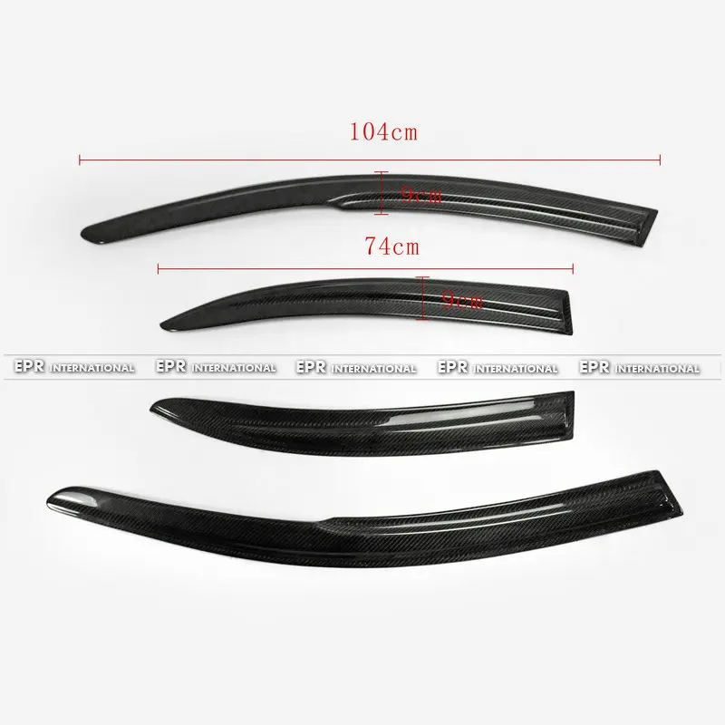 

Applicable Mitsubishi Evolution Wing God Modification Parts EVO10 Carbon Fiber Sun Visor Rain Visor Window Visor Installation