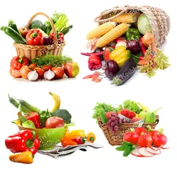 Tri koshki RC062 Fresh Vegetables Kitchen Sticker Decal Pvc Waterproof Kitchen Wall Decoration Cabinet Refrigerator Door Sticker