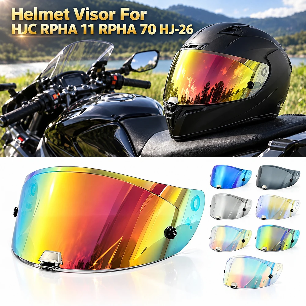 Motorcycle Helmet Visor Lens For HJC RPHA 11 RPHA 70 HJ-26 Replace Anti-UV Anti-Scratch Dustproof WindShield