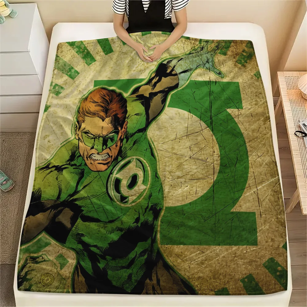 Green Lantern Flanelldecke, Weiche Gemütliche Decke für Zuhause und Schlafzimmer, Tolles Geschenk für DC-Fans, Wärmend für Tägliche Erholung