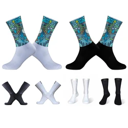 2024 New Summer Slip Anti Silicone Aero Socks Cycling Socks Bicycle Sport Running Bike Socks