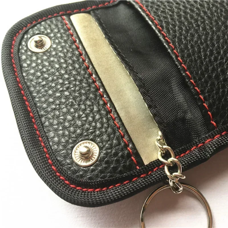 Car Anti-Theft Car Key Fob RFID Blocker - Faraday Signal Blocking Pouch Wallet (Car Interior Accessory) view 5