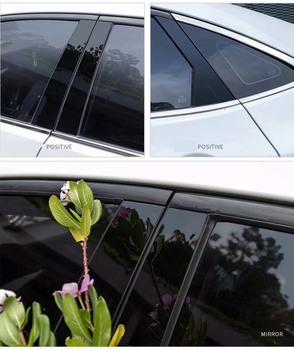 Car Door Window Middle Column Trim Decoration Protection Strip Sticker B C Pillar Patch For Volkswagen VW Jetta MK7 2019 2020