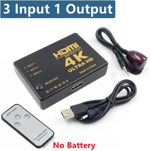5x1 HDMI Switch HD 4K Video Switcher With IR Remote Controller 5 Input 1 Output HDMI Switches for Xbox PS4 DVD HDTV PC Laptop TV - Image 8