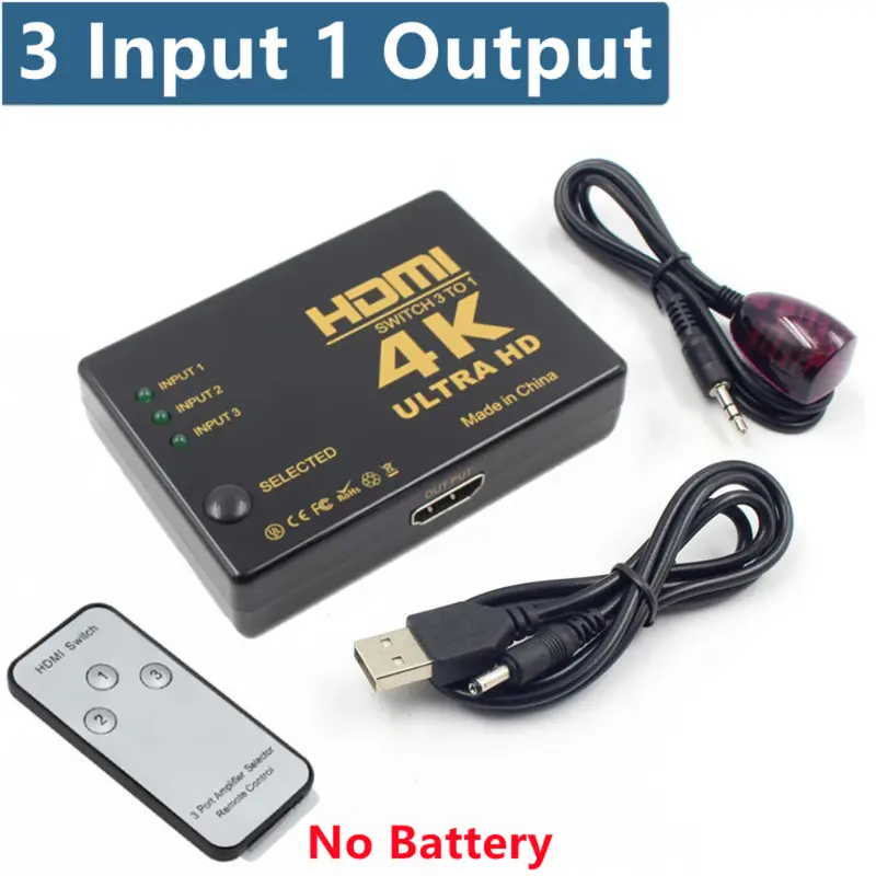 5x1 HDMI Switch HD 4K Video Switcher With IR Remote Controller 5 Input 1 Output HDMI Switches for Xbox PS4 DVD HDTV PC Laptop TV - Image 8
