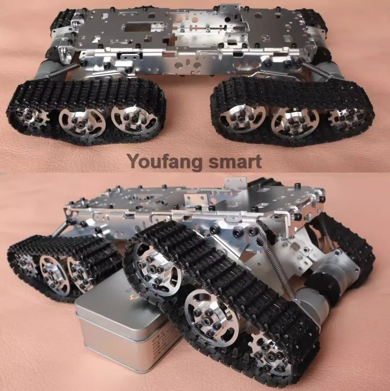 New Robot Tank Chassis Shock Absorption Caterpillar Crawler Car with DC Motor Overcoming Obstacles Drift Car DIY STEM Toy Parts - Image 6