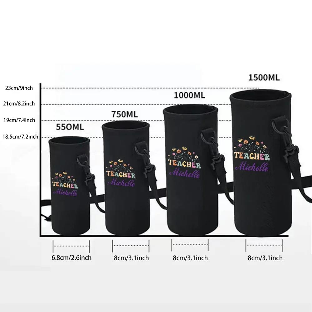 Personalized Customized Name Glass Bottle Insulation Cover Portable Insulated Bottle Sleeve Custom Products Travel Accessories