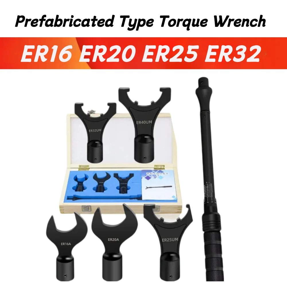 Precise CNC Torque Wrench 20-60/20-220Nm Replaceable ER16 ER20 ER25 ER32 Wrench A M UM Nuts Machining Center Tool Holder Wrench