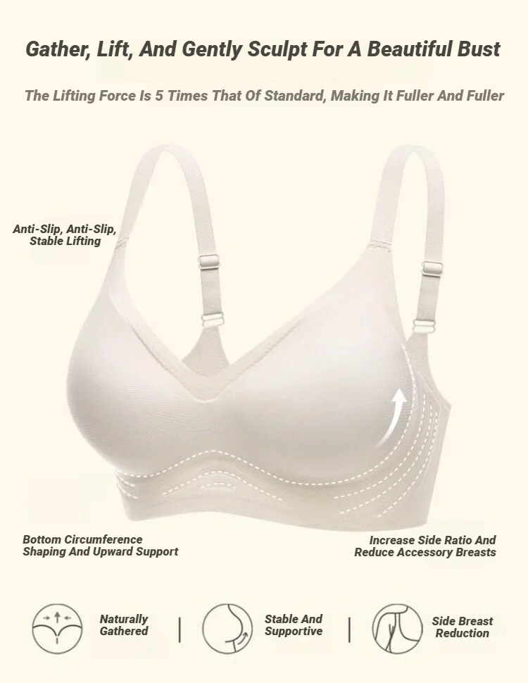 Nahtloser BH für kleine Brüste, Damen-Push-up-BH, bequem, ohne Bügel, weiche Unterstützung, geschlossene Unterwäsche für Frauen mit kleinen Brüsten, ohne Ränder. – Detail 3