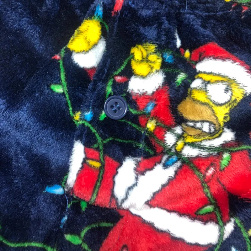 Herren lose Hosen Flanell Pyjama Hosen dicke lässige Wärme Winter Paar Schlaf hosen