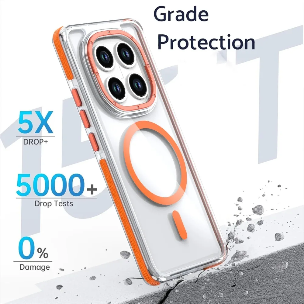 حافظة هاتف مغناطيسية أصلية ممتازة مقاومة للصدمات لهاتف Xiaomi Redmi Note 15 14 Pro Plus 15 Pro 5G 4G لغطاء Magsafe Funda