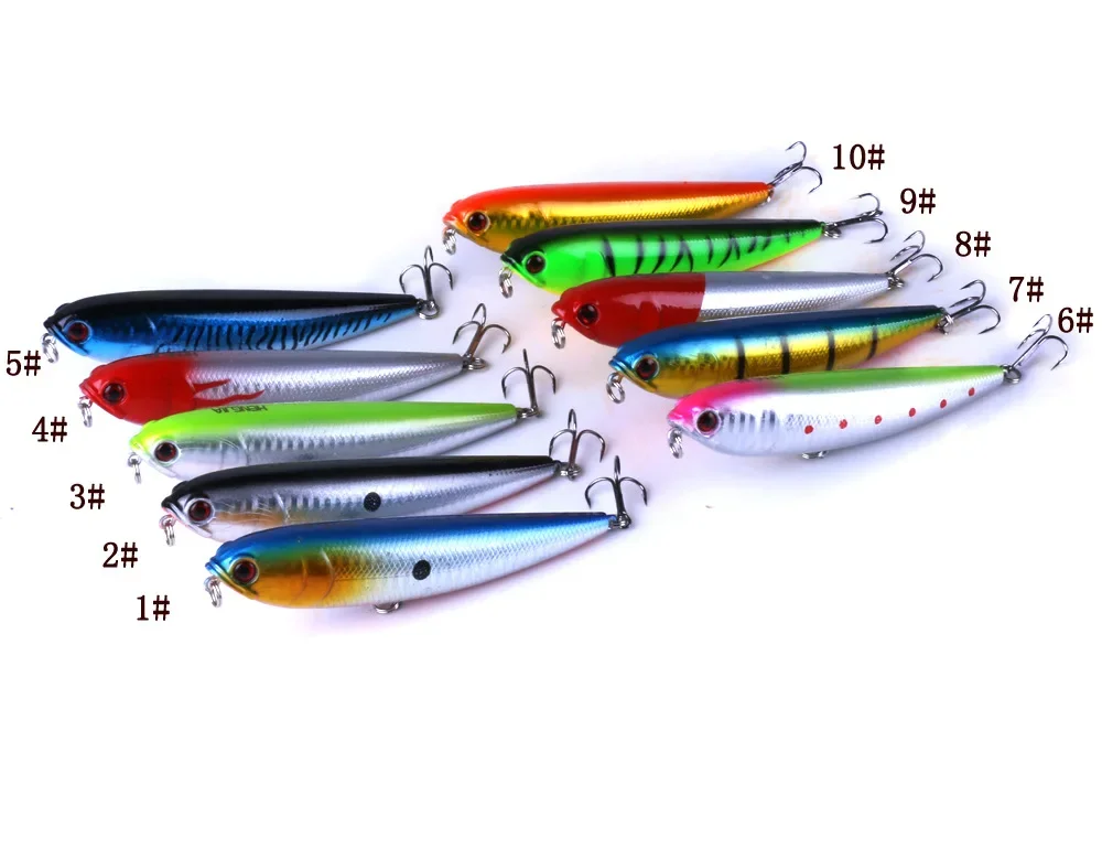 Fishing Lure Casting Minnow Sea Saltwater Pencil Bionic Hard Bait Topwater Floating Crankbait Bass Perch Pike Pesca Tackle