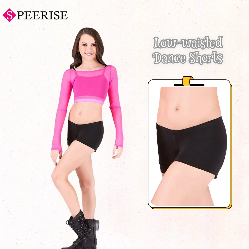 

Kids Low-waisted Dance Shorts Girls Jazz Gymnastic Panty Dance Brief Hot Boy Dancewear Spandex Dance Shorts