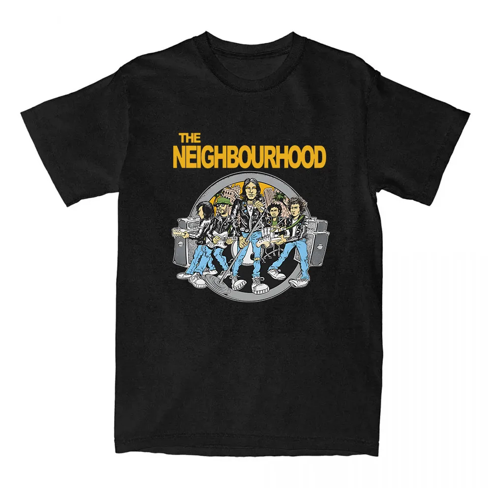 Camiseta con estampado de banda NBHD de Neighbourhood, Ropa de Mujer de alta calidad de algodón, pantalón corto informal, Camiseta de manga para Hombre