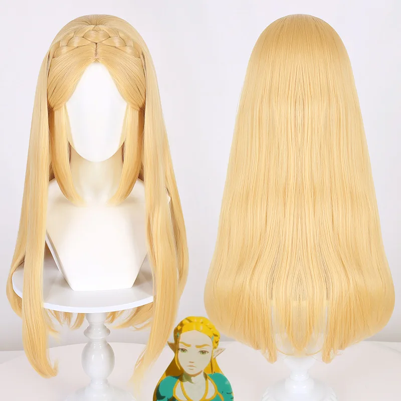 

Long Straight Blonde Synthetic Wig Costume Cosplay Heat Resistant Hair Party Halloween Anime Role Play