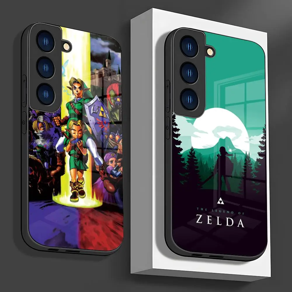 Game The L-LegendS Of Zeldas Phone Case Glass Shell For Samsung S23 S21 S22 S30 S20 S9 S10E Note 20 10 Ultra Pro Plus Coque