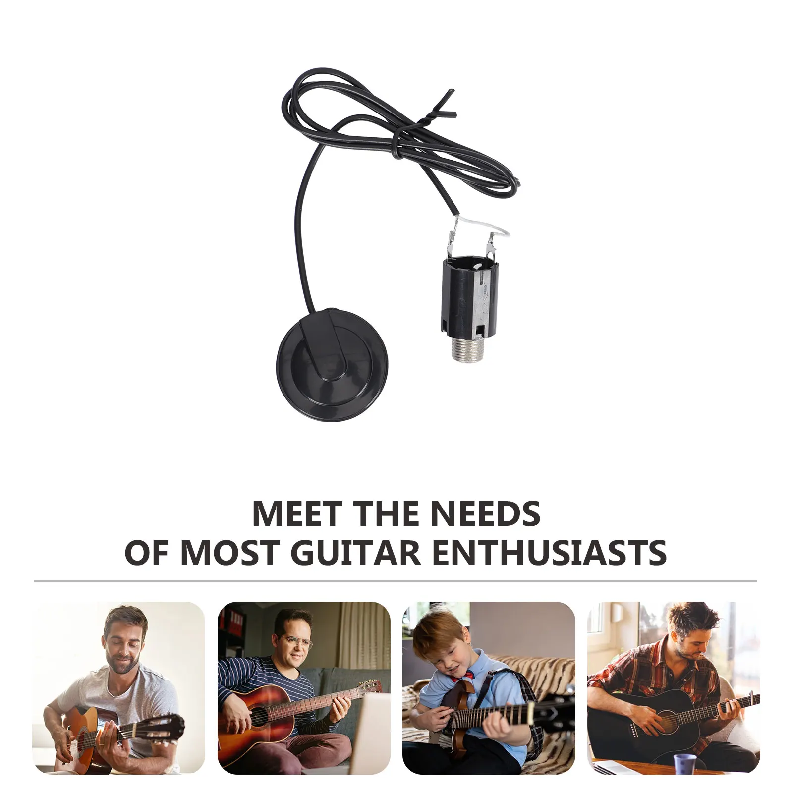 

Pickup Transducer Guitar Supplies Multifunction for Ukulele Instrument Abs Piezo