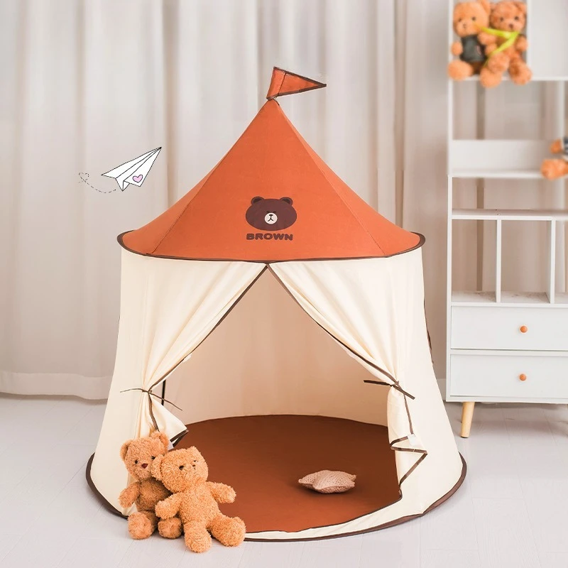 Childrens Tent Indoor Girls Toys Cute Child Sleeping Separated Beds Secret Base Cabin Baby Teepee Tent for Kids Birthday Gifts