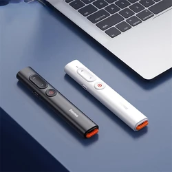 Baseus-Apresentador sem fio, PPT Page Turner, Ponteiro USB, Controle Remoto, Infravermelho, Caneta para Projetor, Slide Powerpoint