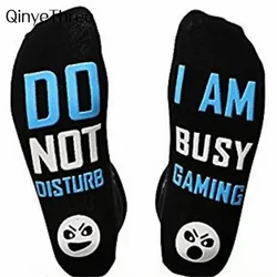 New Happy Funny Letters ''non disturbare I AM BUSY GAMING' Socks Home Leisure novità Party Club Sokken Dropship