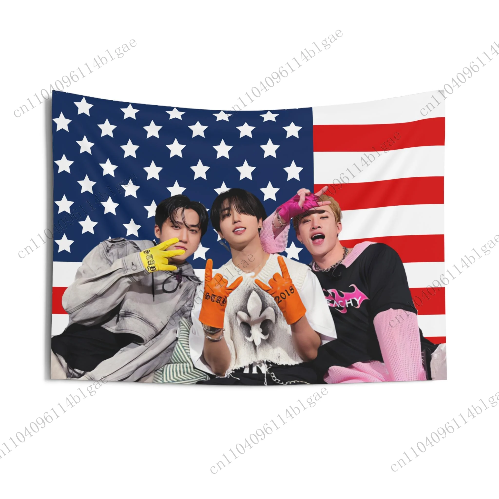 

Модный гобелен с флагом США K-Pop, украшение для дома, крутой настенный гобелен с изображением идола для спальни, гостиной и фанатов K-Pop, концертной вечеринки
