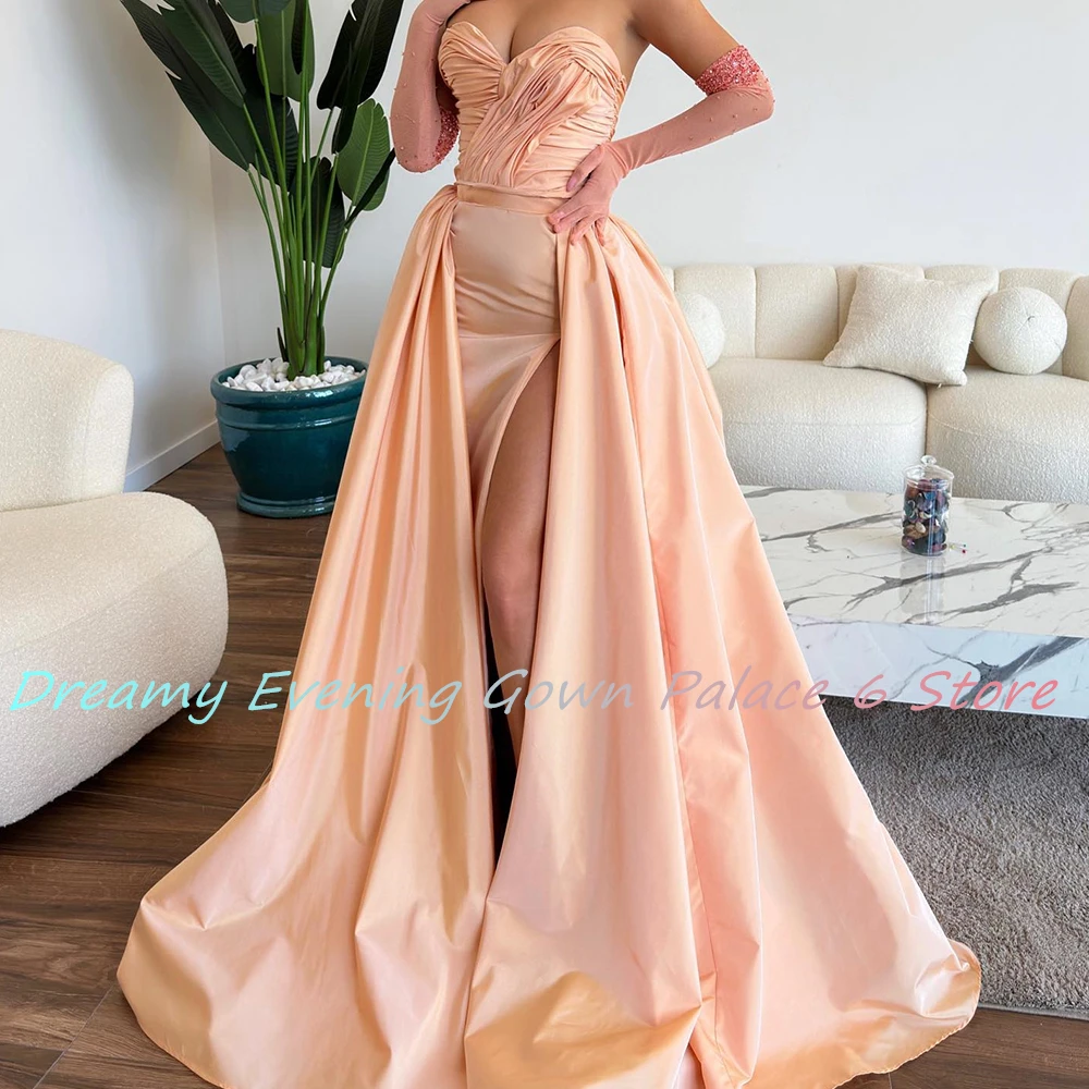 Abito da sera in cristallo con maniche staccabili a trapezio in raso sexy personalizzato Temperamento Lunghezza pavimento abiti para mujer