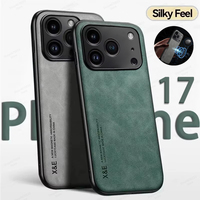 Luxury Leather Phone Case For iPhone 17 16 15 14 11 13 12 Pro Max 17 Air 16e 13 Mini Shockproof Cover For iPhone 15 14 16 Plus