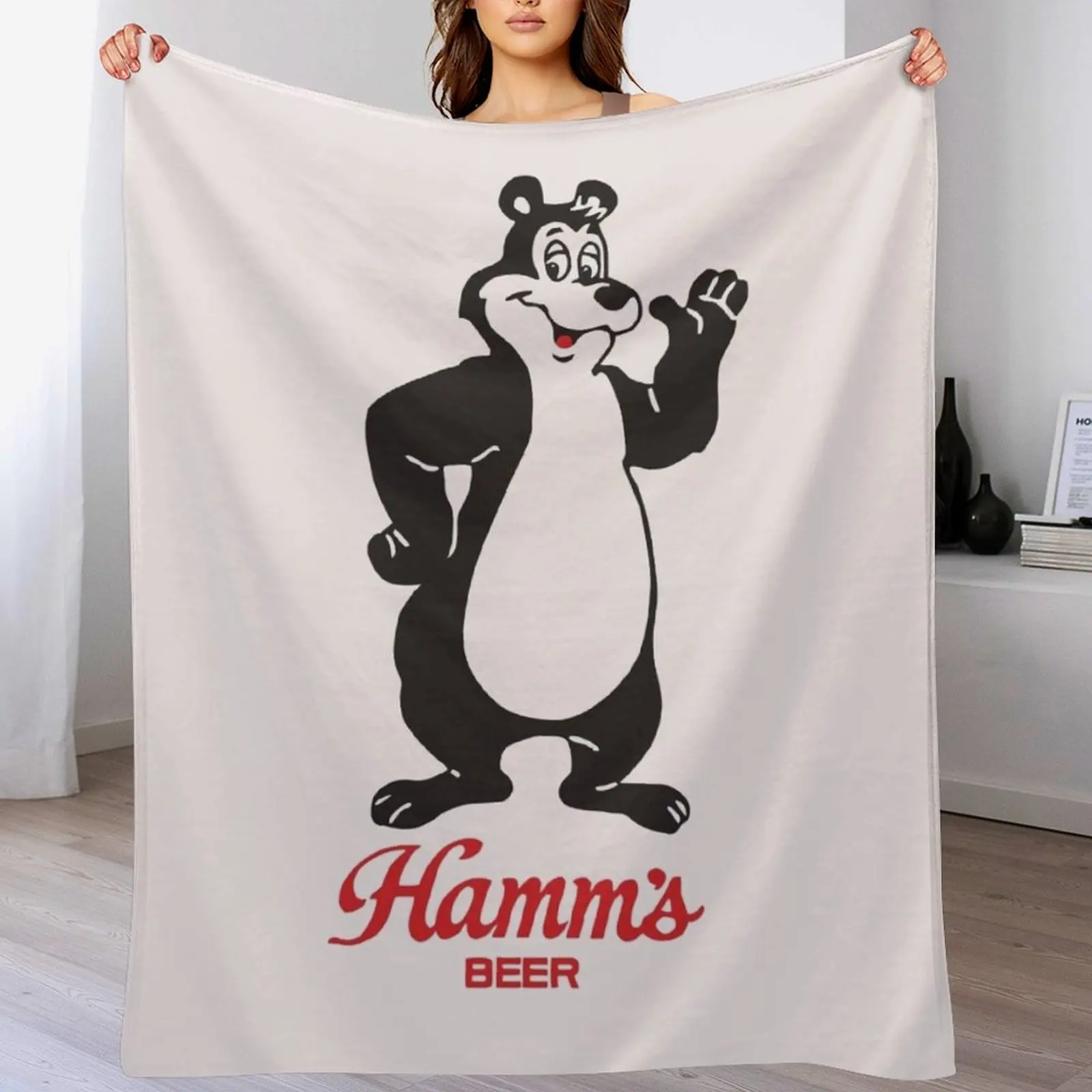 Hamm's Hamms Beer Retro Vintage Throw Blanket Warm Accent Blanket for Living Room Decoration