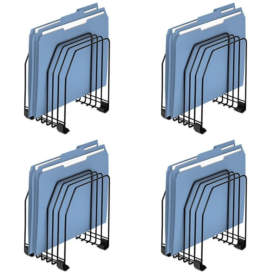 

Workstation File Organizer, 7 Section, Wire, Black 68112