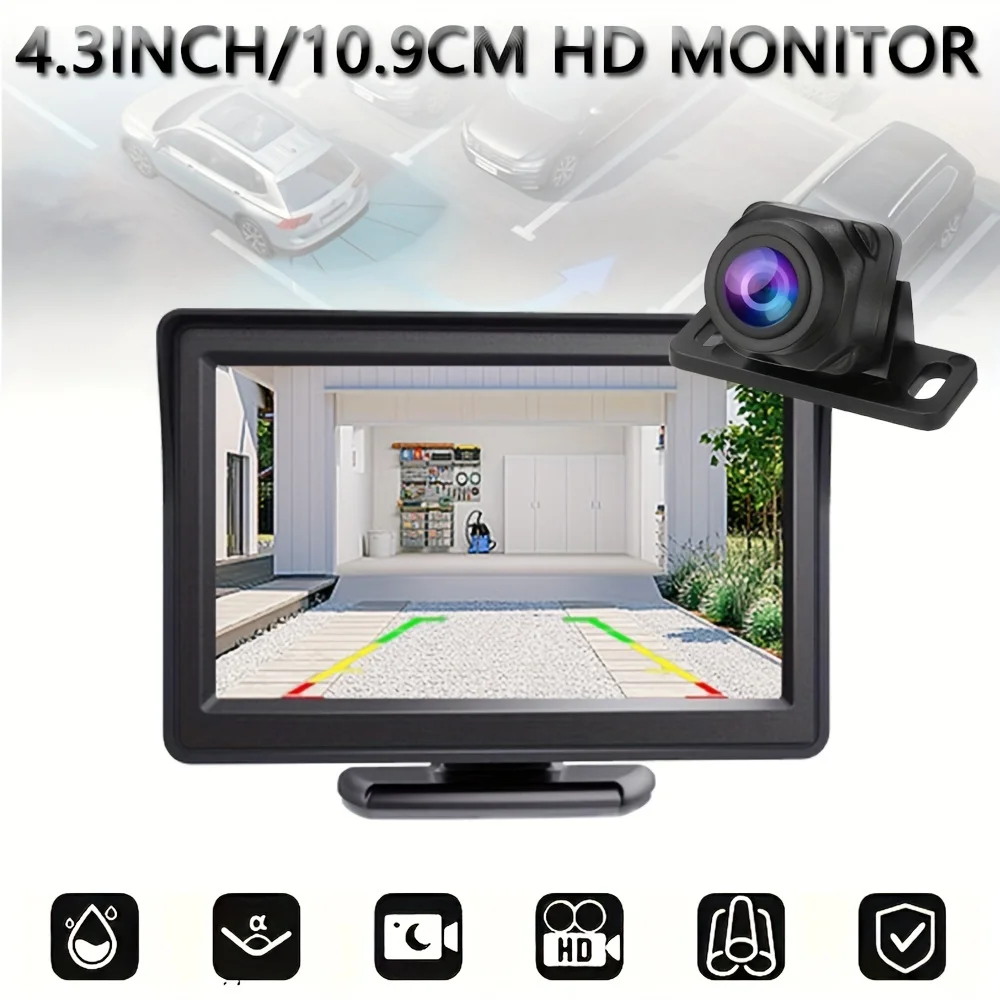 

4.3-inch Reversing System, HD Reversing Rearview Camera Car Reversing Image Complete Set For All Kinds Of Car Models