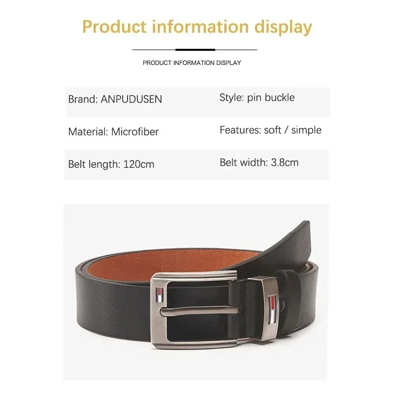 High Quality Men Belt Alloy Square Buckle Male PU Leather Belt Men Male Strap Pin Buckle Fancy Vintage Jeans Waistband Strap