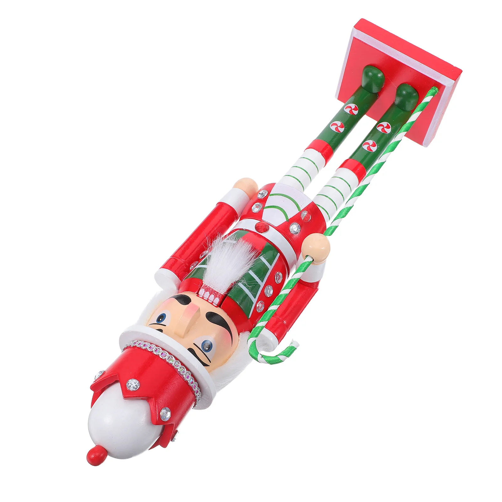 

Christmas Wooden Nutcracker Puppet Soldier Hand Carved Wooden Nutcracker Xmas Holiday Tabletop Decoration