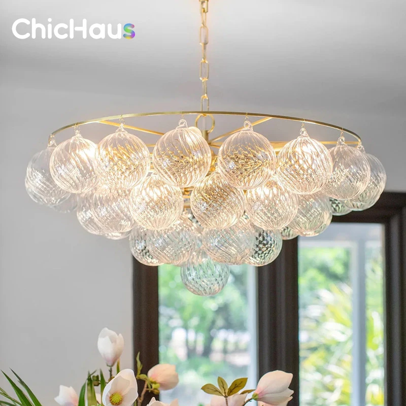 Art Deco Glass Balls Pendant Lights New Creative Modern Dining Room Villa Designer Taper Hanging Lamps Ceiling Decor Trendy