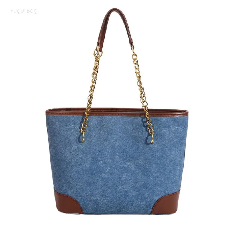 

Women's Tote Bag Handbag Large Capacity under the Armpit Versatile for Commuting Fashionable and Casual New High-end Denim