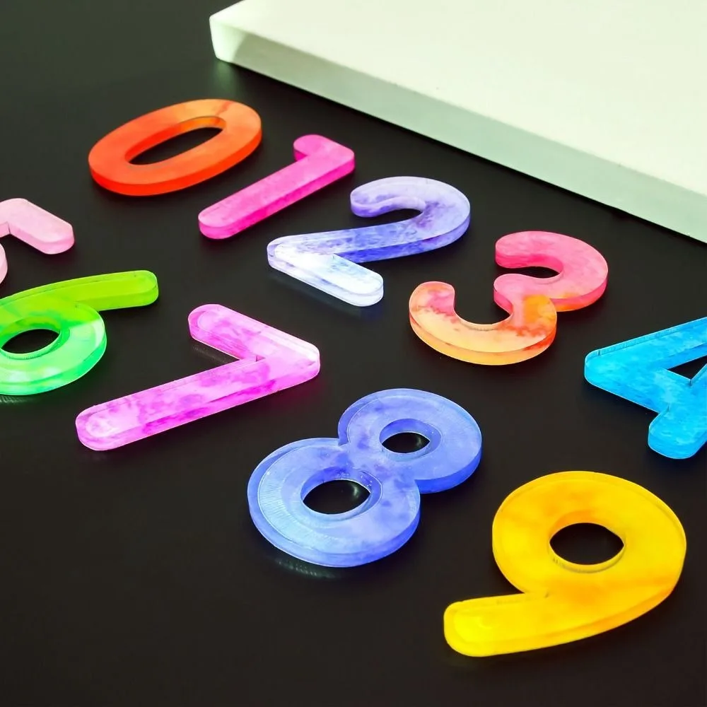 3D Raised House Number Stickers Self Adhesive Multi-Color Address Number Sign Acrylic Waterproof Number Marker Store Entrance