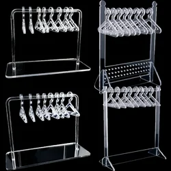 11Styles Acrylic Handmade Earrings Display Clear Creative Coat Hangers Organizer Stand Showcase Ear Stud Jewelry Rack Gift