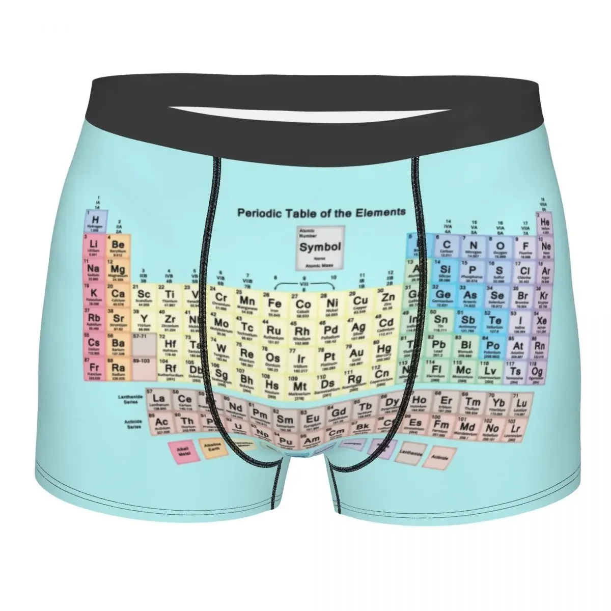 Custom Periodic Table With All 118 Element Names Boxers Shorts Men's Science Chemistry Chemical Briefs Underwear Cool Underpants